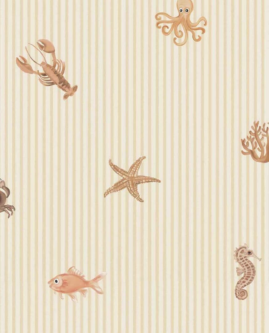 Tapeta paski i morskie stworzenia Eijffinger 363170 Tiny Treasures