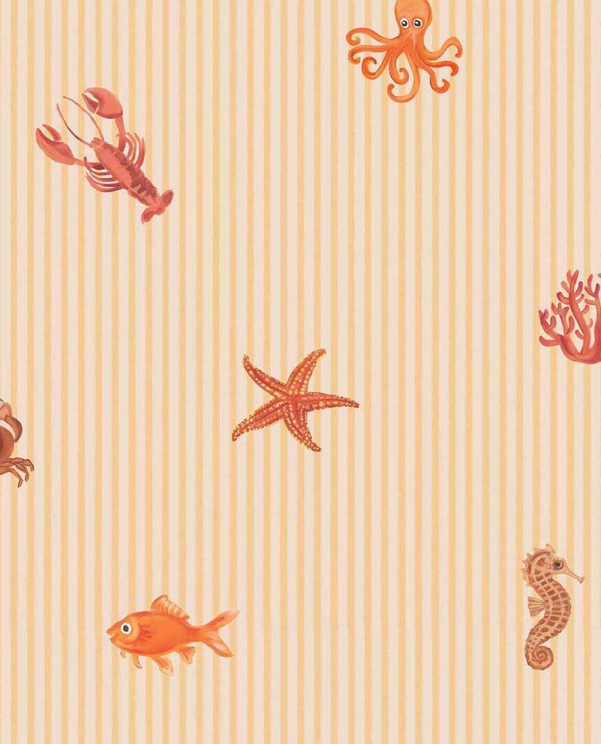 Tapeta paski i morskie stworzenia Eijffinger 363171 Tiny Treasures