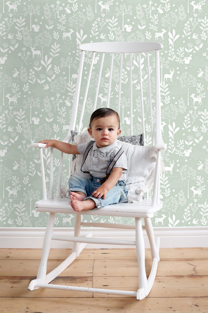 Tapeta zwierzątka w lesie Esta 139524 Pom Pom Pie
