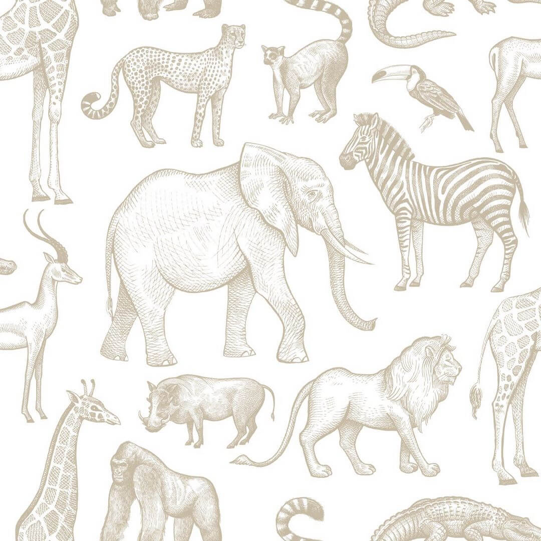 Tapeta zwierzęta safari Esta 139690 Pom Pom Pie