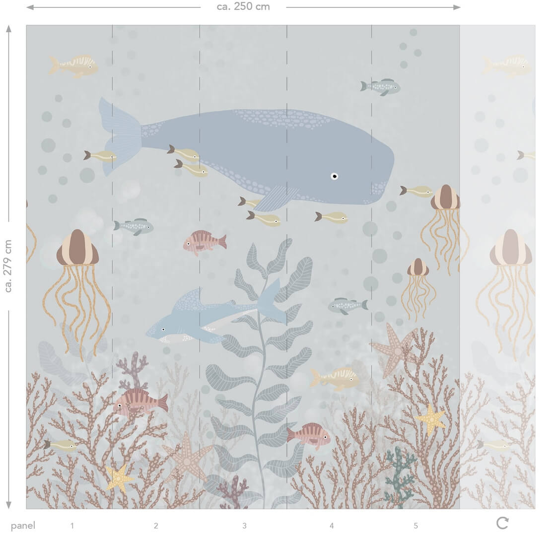 Mural podwodny świat Esta 159243 Pom Pom Pie