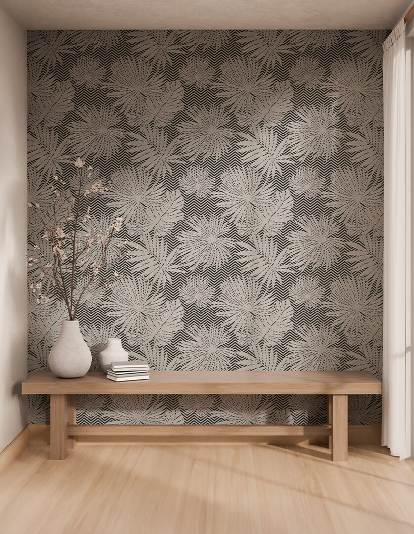 Tapeta liście i jodełka Jannelli & Volpi 10603 Ombre Missoni Home 06