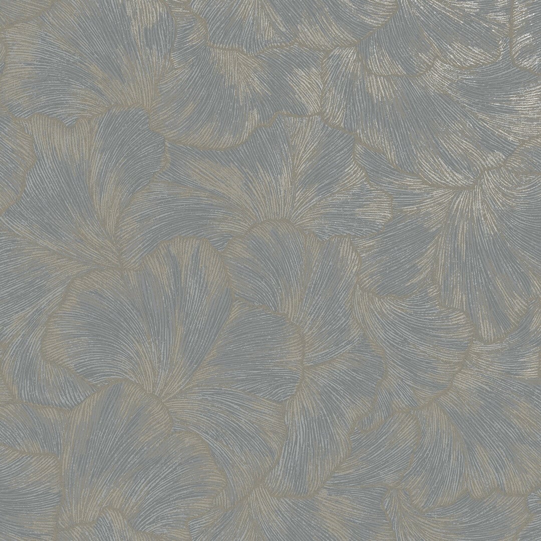 Tapeta liście miłorzębu z metalicznymi refleksami Holden 66311 Suzani Essence