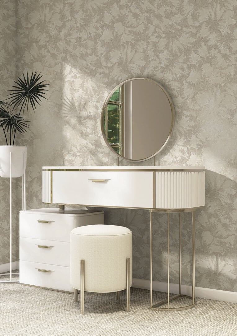 Tapeta liście miłorzębu z metalicznymi refleksami Holden 66312 Suzani Essence