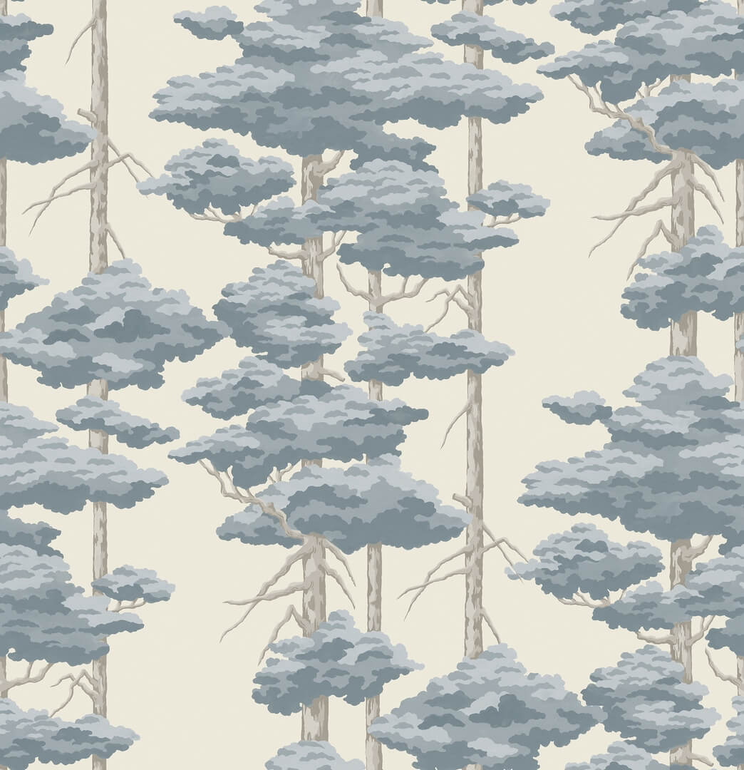 Fototapeta sosny Rebel Walls R21302 Highland Pines Sky Sophisticated Luxe