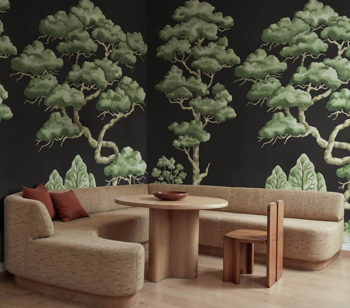Fototapeta sceneria drzew Rebel Walls R21330 Poetic Trees Black Sophisticated Luxe