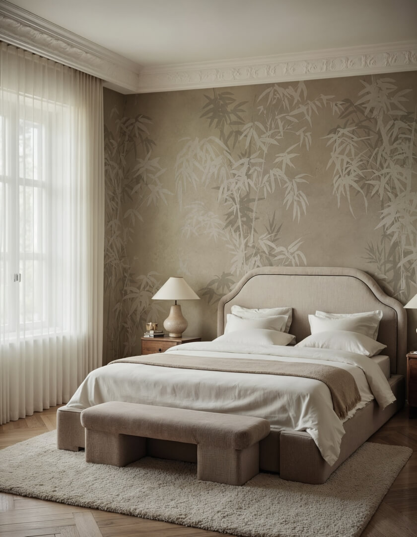 Fototapeta bambus Rebel Walls R21346 Bambusa Beige Sophisticated Luxe