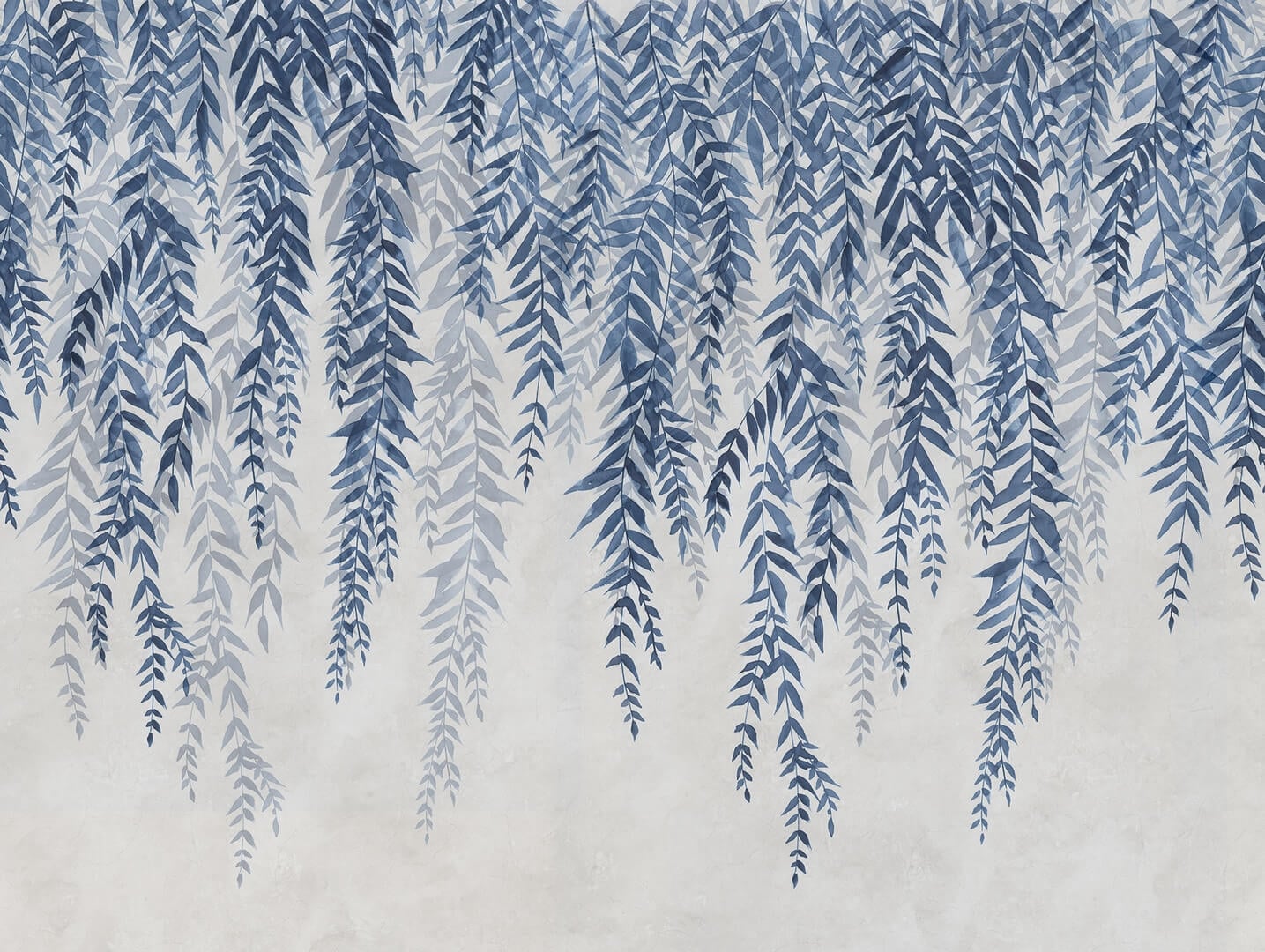 Fototapeta zwisające liście bambusa Rebel Walls R22013 Whispers of Bamboo Blue Sophisticated Luxe