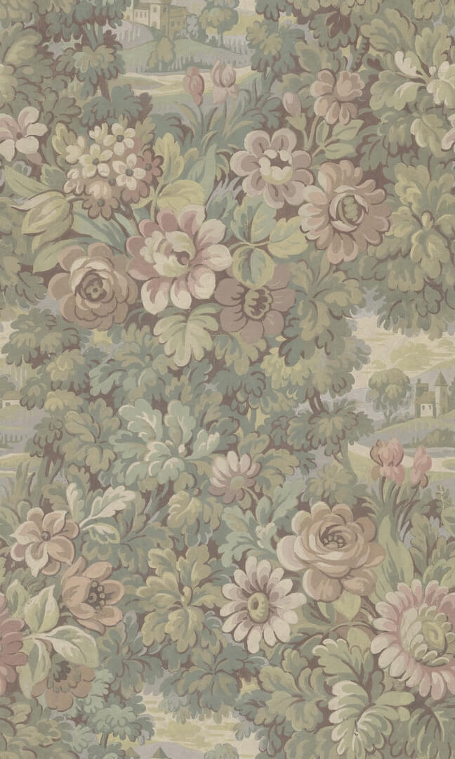 Fototapeta w stylu vintage Rebel Walls R21645 Botanical Manor Soft Botanical Gardens