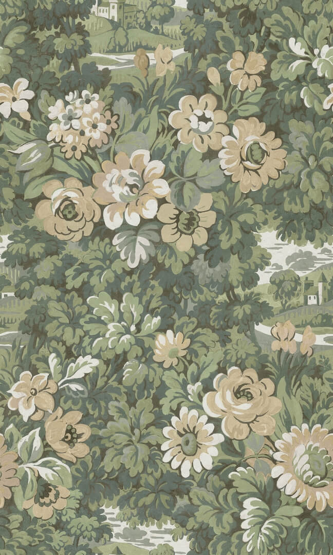 Fototapeta w stylu vintage Rebel Walls R21646 Botanical Manor Peach Botanical Gardens