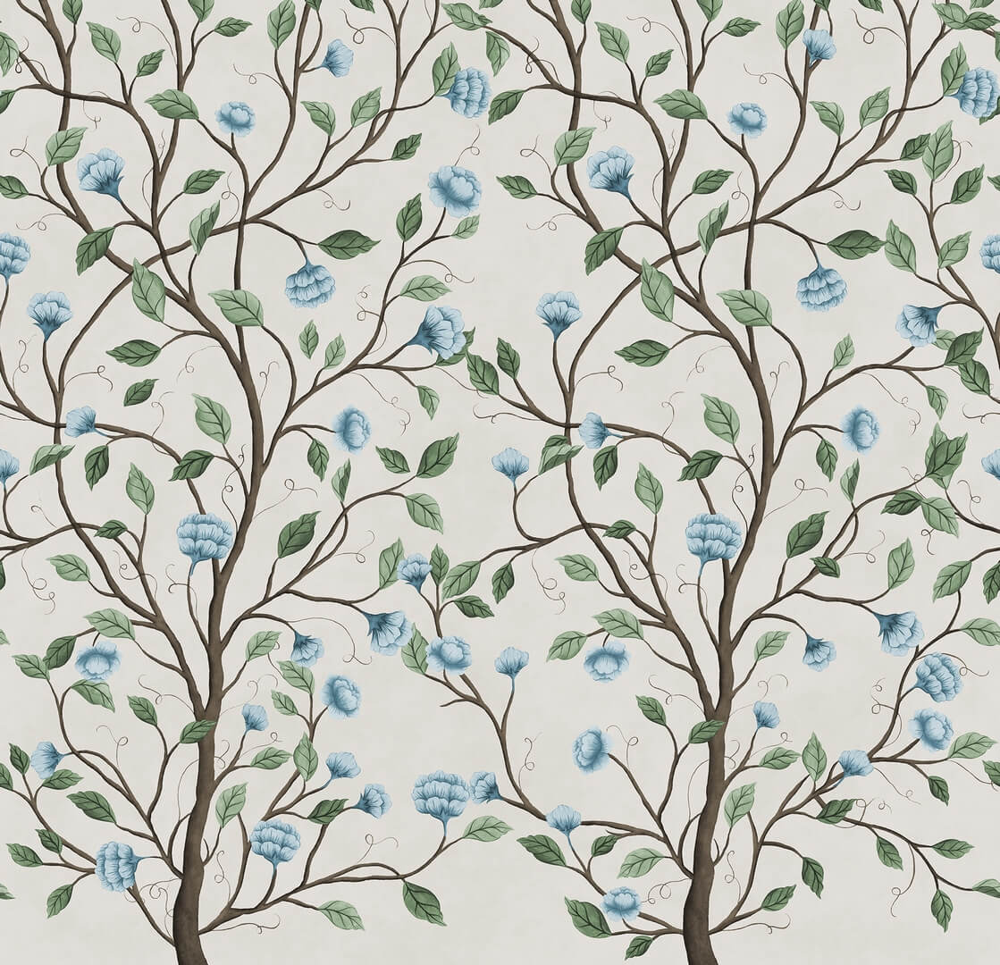 Fototapeta kwitnące pnącza Rebel Walls R21653 Silent Bloom Beige Botanical Gardens