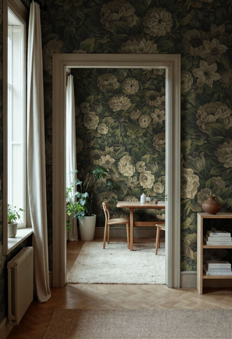 Fototapeta florystyczna vintage Rebel Walls R21669 Heritage Flora Green Botanical Gardens