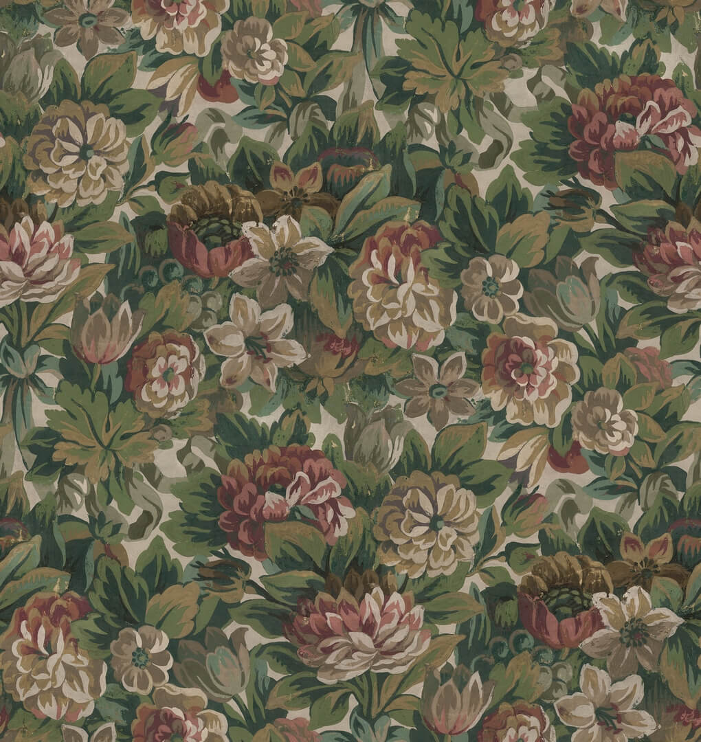 Fototapeta florystyczna vintage Rebel Walls R21672 Heritage Flora Red Botanical Gardens