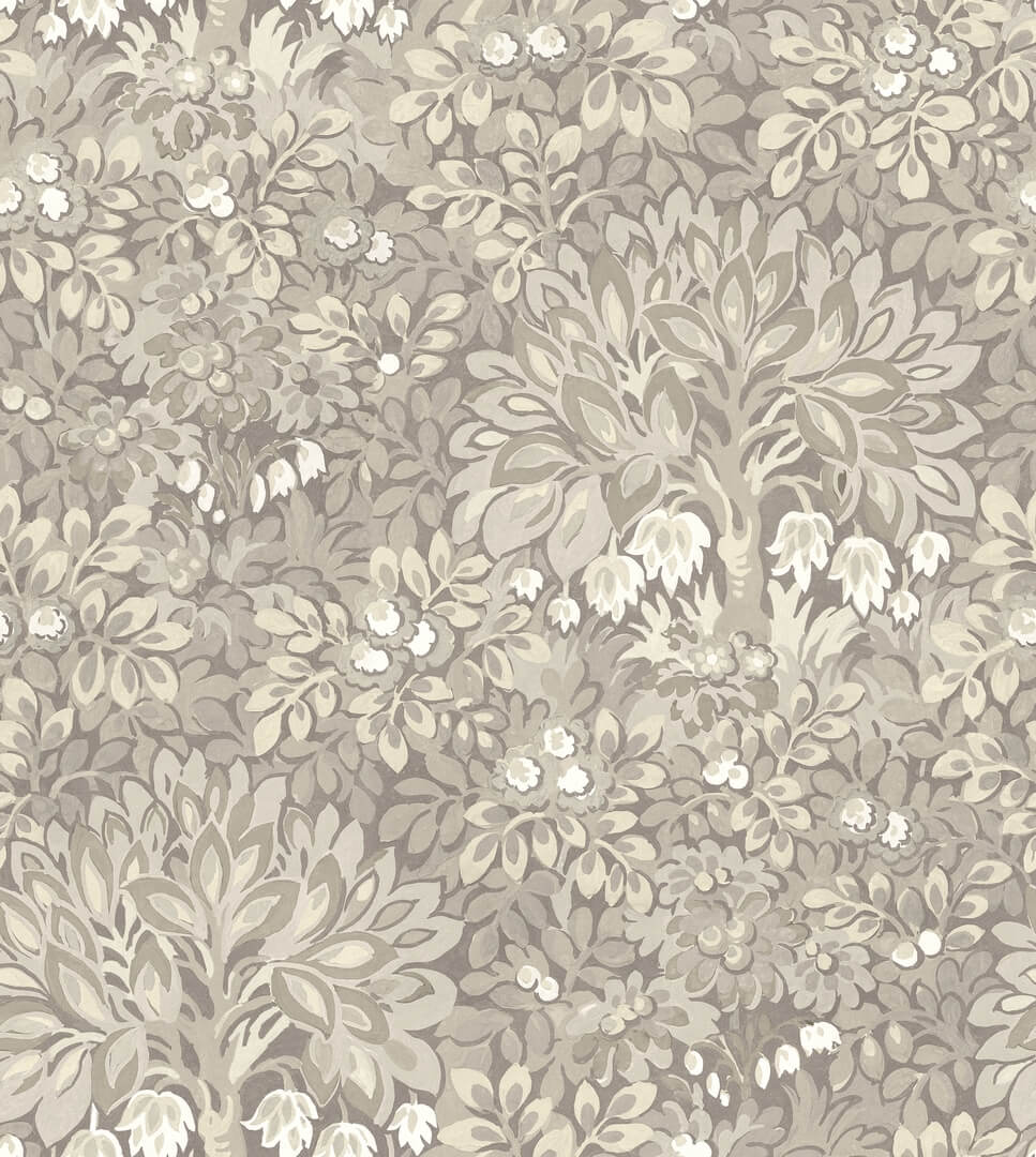 Fototapeta z bujnym listowiem i kwiatami Rebel Walls R21673 Flower Tree Beige Botanical Gardens