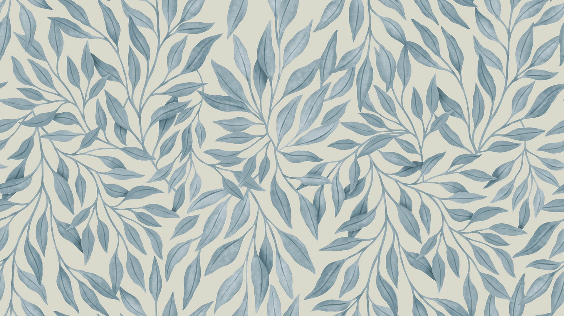 Fototapeta liście wierzby Rebel Walls R21687 Willow Blue Botanical Gardens