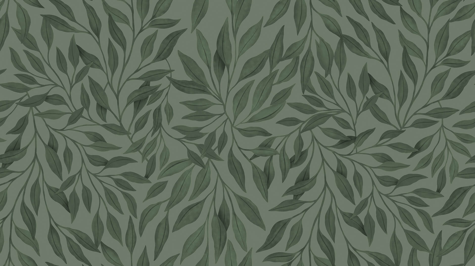Fototapeta liście wierzby Rebel Walls R21689 Willow Dark Green Botanical Gardens