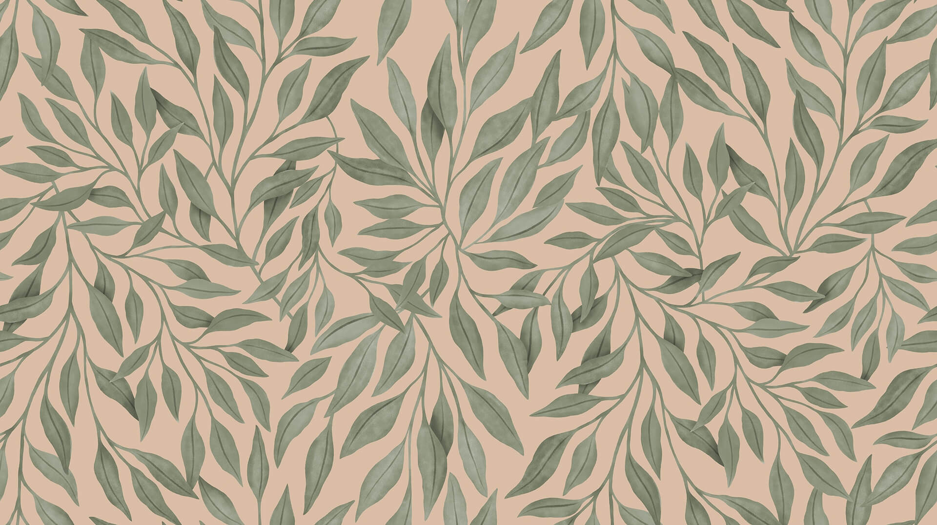 Fototapeta liście wierzby Rebel Walls R21691 Willow Peach Botanical Gardens