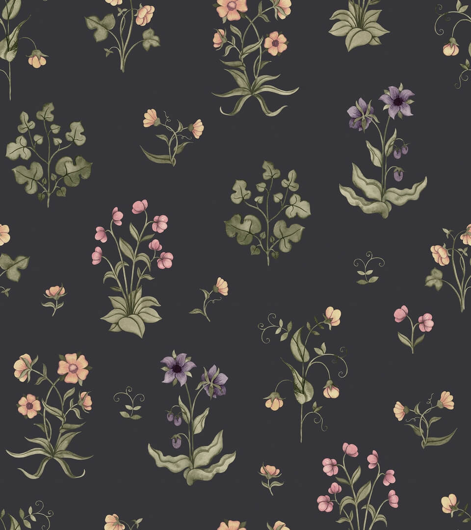 Fototapeta zielnik Rebel Walls R22055 Timeless Flora Dark Blue Botanical Gardens