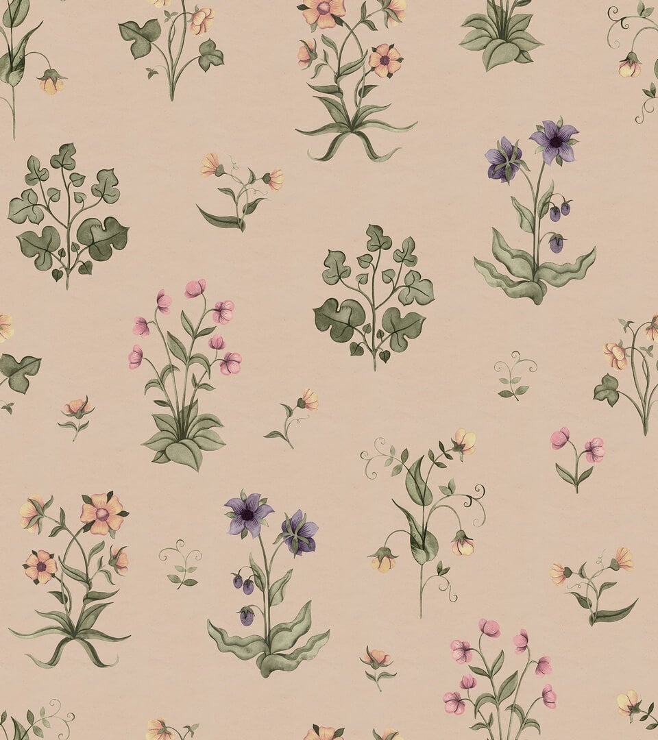 Fototapeta zielnik Rebel Walls R22056 Timeless Flora Pink Botanical Gardens