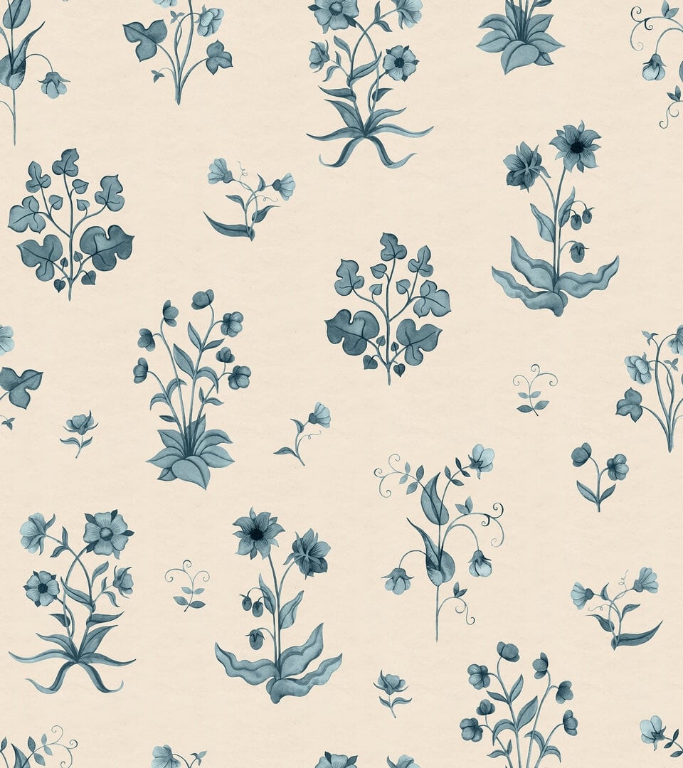 Fototapeta zielnik Rebel Walls R22057 Timeless Flora Blue Botanical Gardens