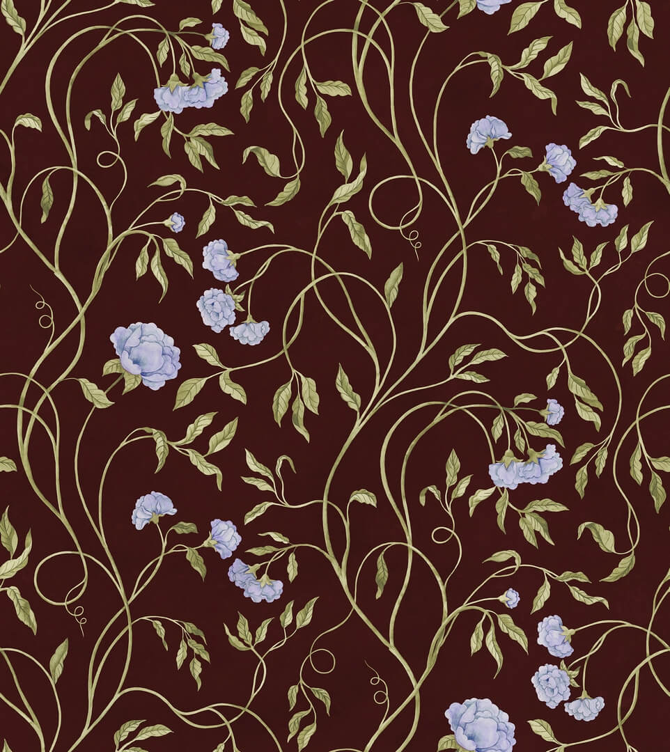 Fototapeta kwiatowe pnącza Rebel Walls R22059 Peony Bloom Burgundy Botanical Gardens