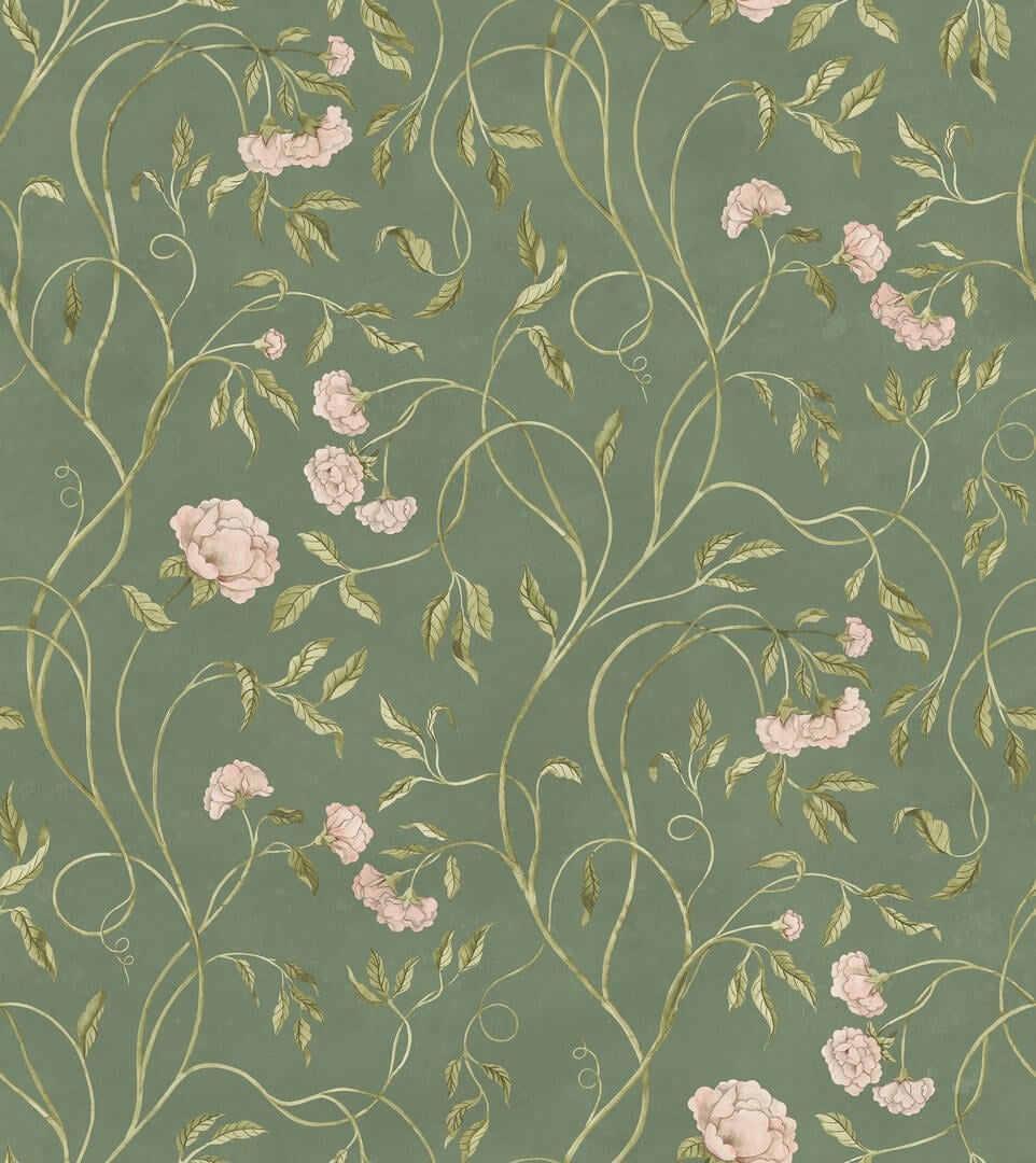 Fototapeta kwiatowe pnącza Rebel Walls R22060 Peony Bloom Green Botanical Gardens