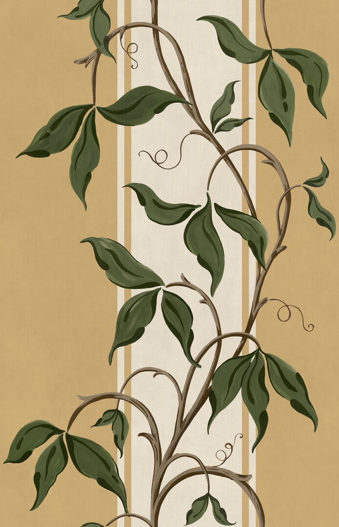 Fototapeta pasy i pnącza Rebel Walls R22071 Garden Stripe Yellow Botanical Gardens