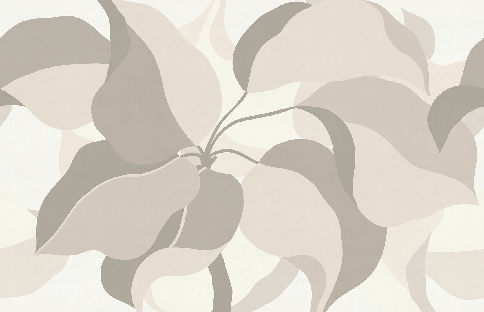 Fototapeta duże liście Rebel Walls R22077 Grand Verdant Beige Botanical Gardens
