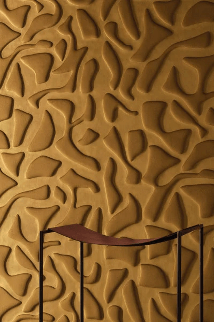 Tapeta tekstylna 3D geometryczna welurowa Casamance 77670101 Erosion