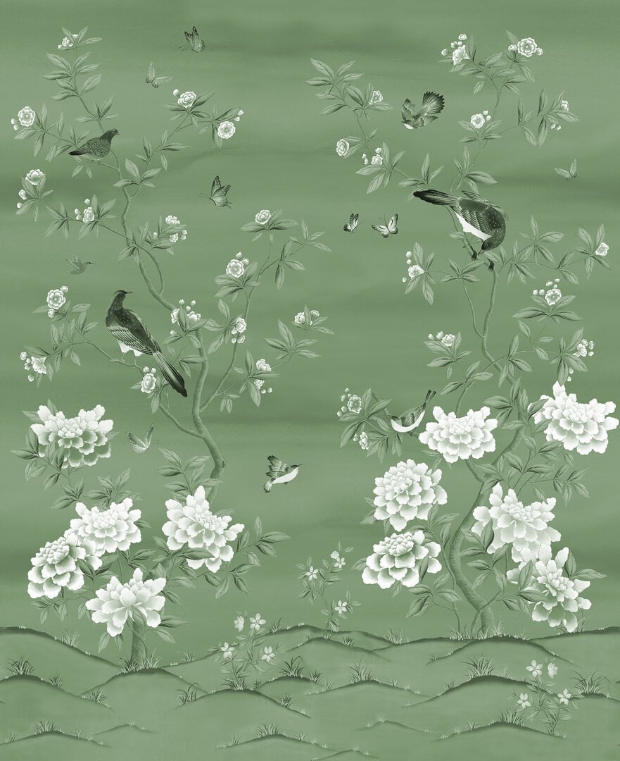 Fototapeta botaniczna Rebel Walls R21719 Garden of Harmony Green Diane Hill