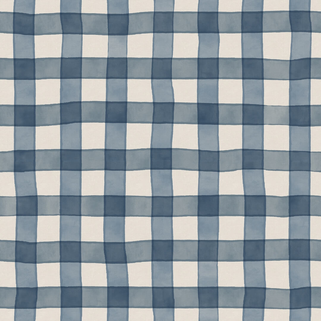 Fototapeta kratka Rebel Walls R21586 Gingham Blue Hot Pops