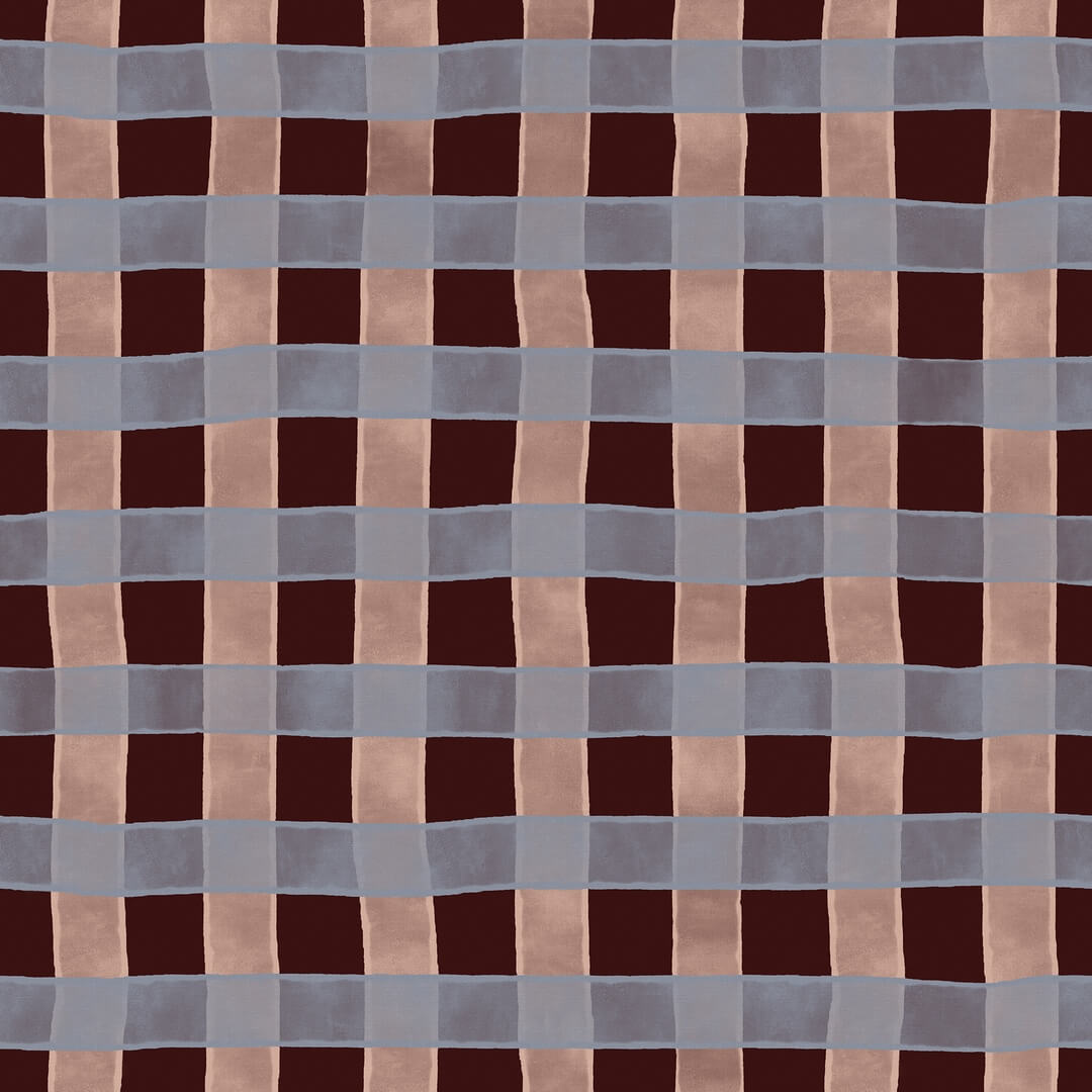 Fototapeta kratka Rebel Walls R21587 Gingham Burgundy Hot Pops
