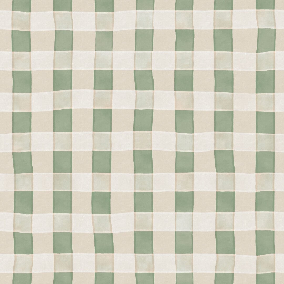 Fototapeta kratka Rebel Walls R21589 Gingham Light Green Hot Pops