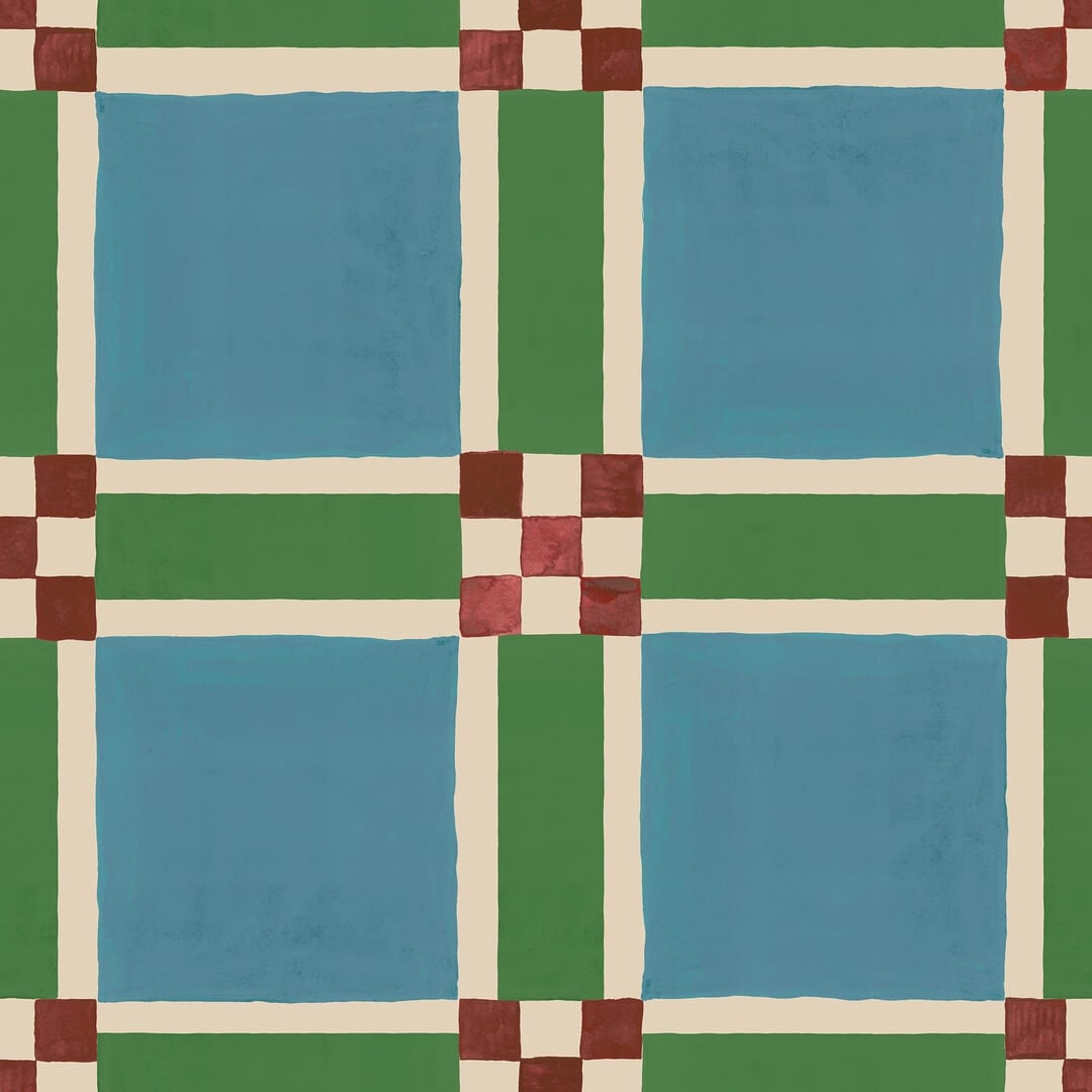 Fototapeta geometryczna Rebel Walls R21594 Bold Grid Green Hot Pops