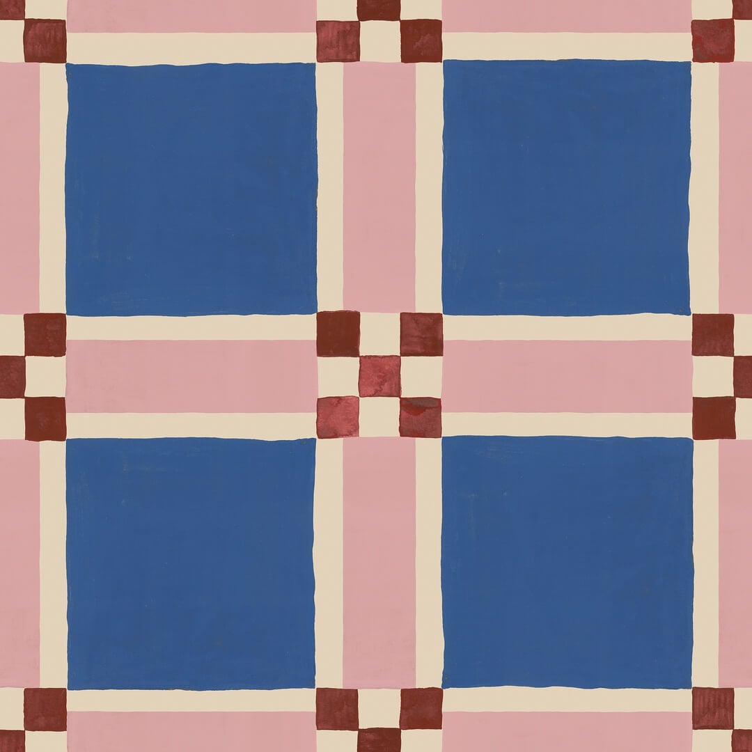 Fototapeta geometryczna Rebel Walls R21597 Bold Grid Blue Hot Pops