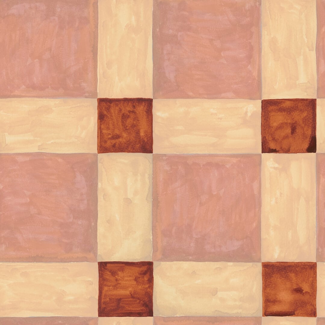 Fototapeta geometryczna - kwadraty Rebel Walls R21598 Artisan Square Red Hot Pops