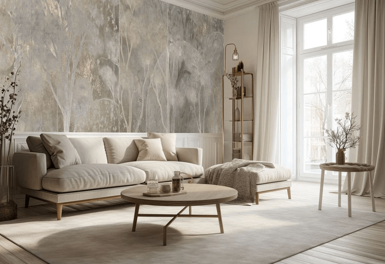 Fototapeta elegancki krajobraz drzew z łukami Incantata Wall Art