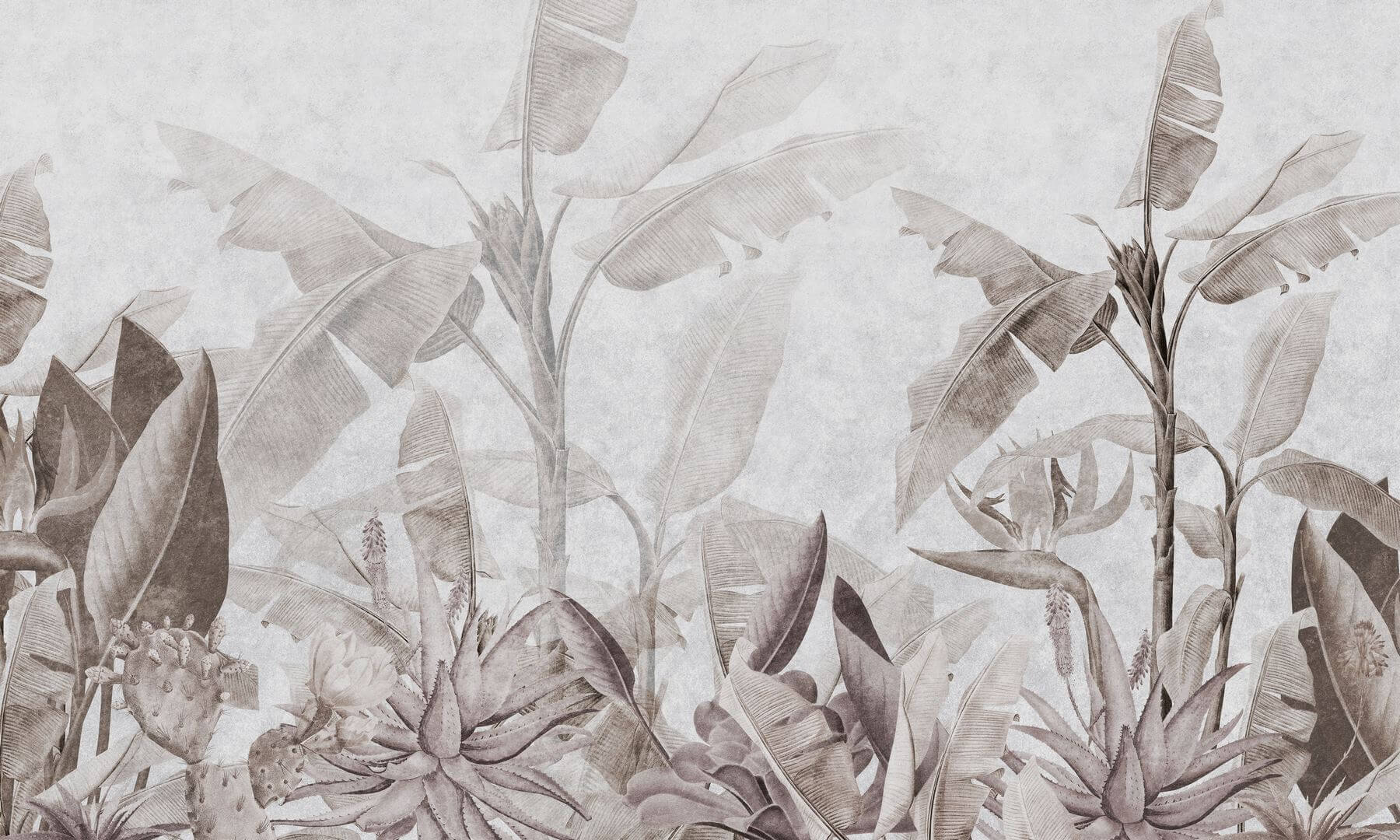 Fototapeta egzotyczna roślinność Rainforest Beige Wall Art