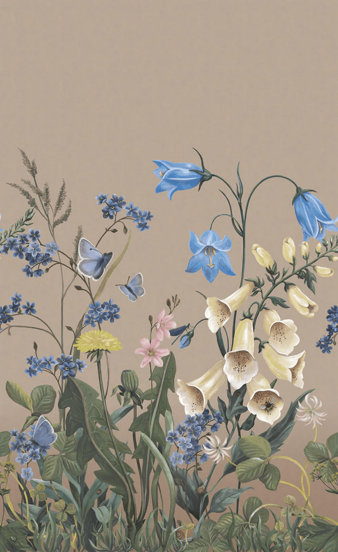 Mural polne kwiaty Boras Tapeter Studio 9862W Bluebell Magic Magical Walls