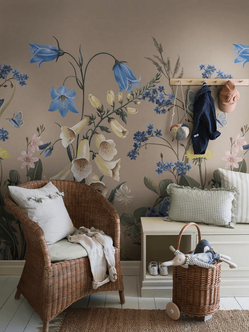 Mural polne kwiaty Boras Tapeter Studio 9862W Bluebell Magic Magical Walls