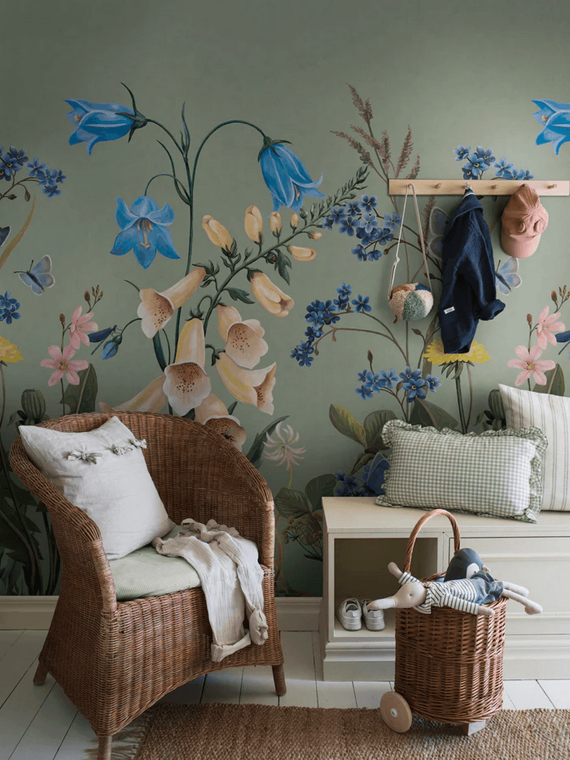 Mural polne kwiaty Boras Tapeter Studio 9864W Bluebell Magic Magical Walls