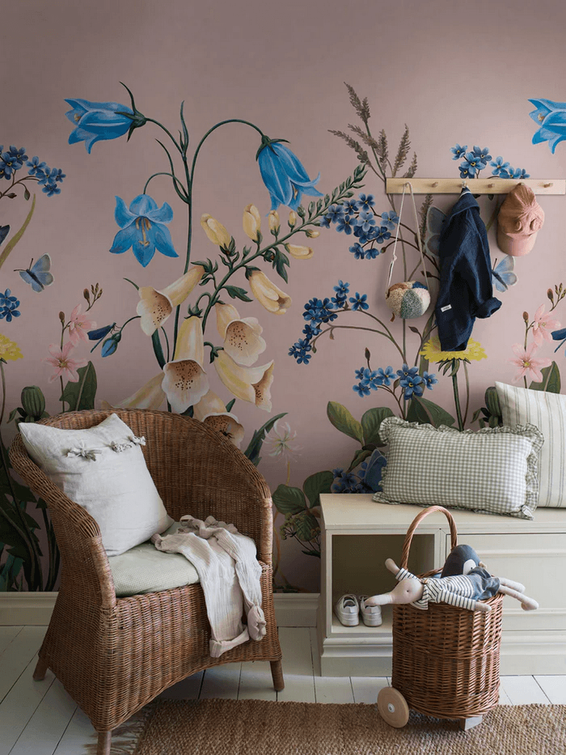 Mural polne kwiaty Boras Tapeter Studio 9865W Bluebell Magic Magical Walls