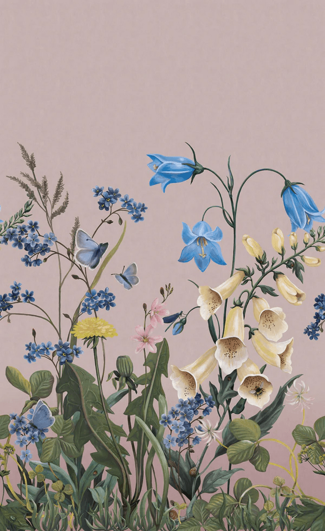 Mural polne kwiaty Boras Tapeter Studio 9865W Bluebell Magic Magical Walls