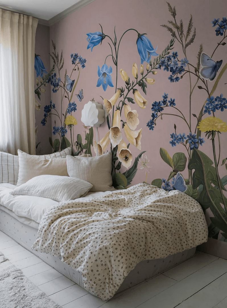 Mural polne kwiaty Boras Tapeter Studio 9865W Bluebell Magic Magical Walls