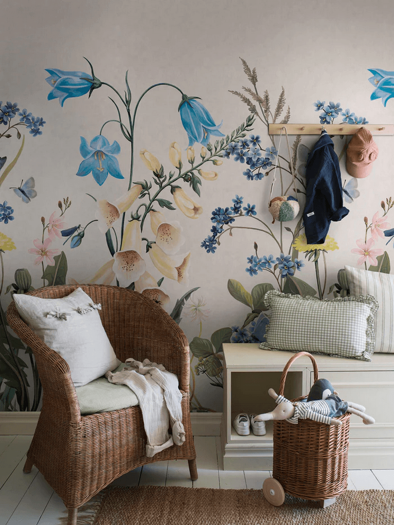 Mural polne kwiaty Boras Tapeter Studio 9866W Bluebell Magic Magical Walls