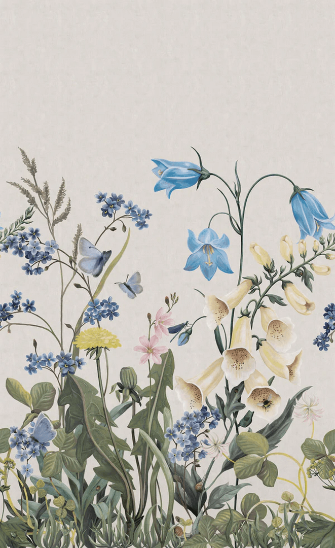 Mural polne kwiaty Boras Tapeter Studio 9866W Bluebell Magic Magical Walls
