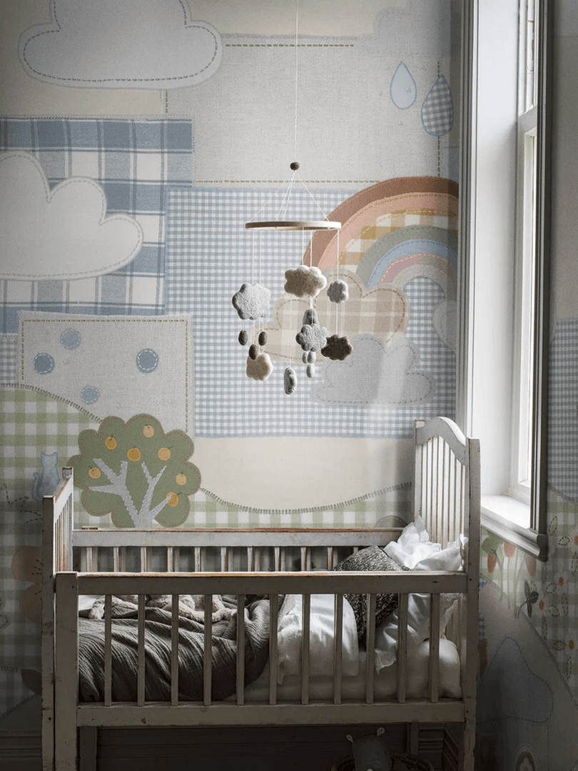 Mural patchworkowa natura Boras Tapeter Studio 9867W Patchwork Cottage Magical Walls