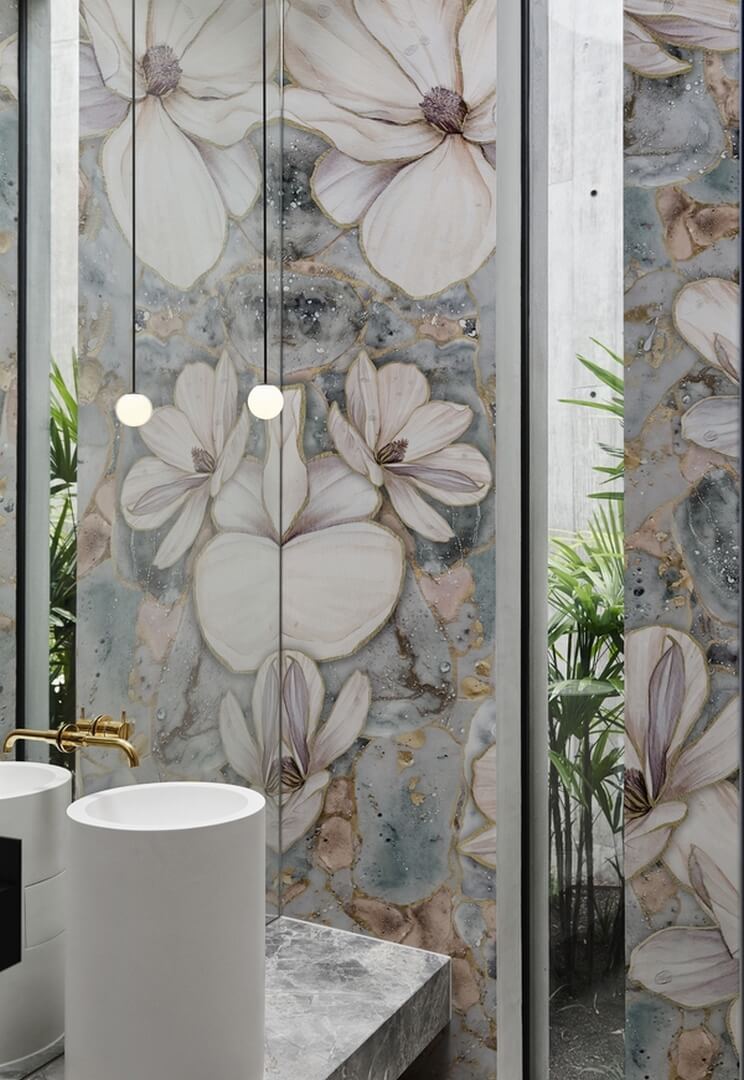 Fototapeta kwiaty Wall&Deco WET_BR1902 WET SYSTEM 2019