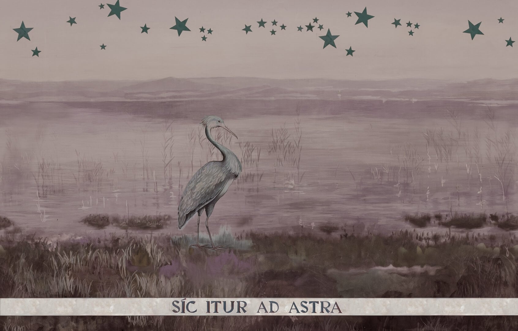 Fototapeta czapla Wall&Deco WET_CR1902 WET SYSTEM 2019