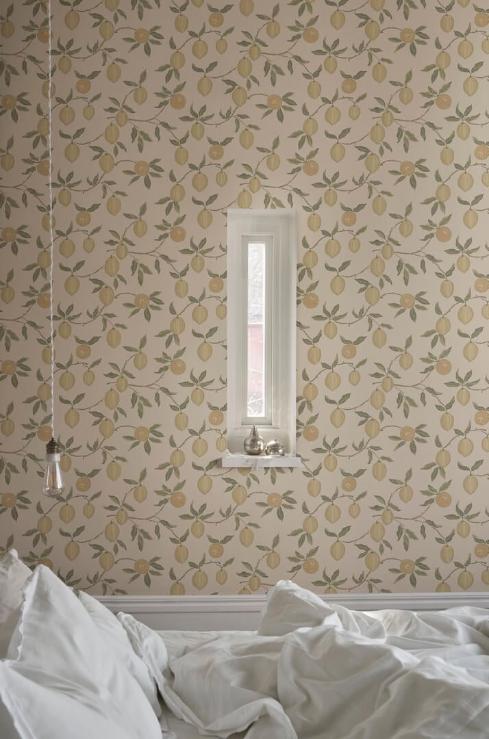 Tapeta cytryny Sandberg S10666 Limone Yellow Villa Como